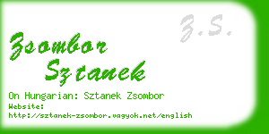 zsombor sztanek business card